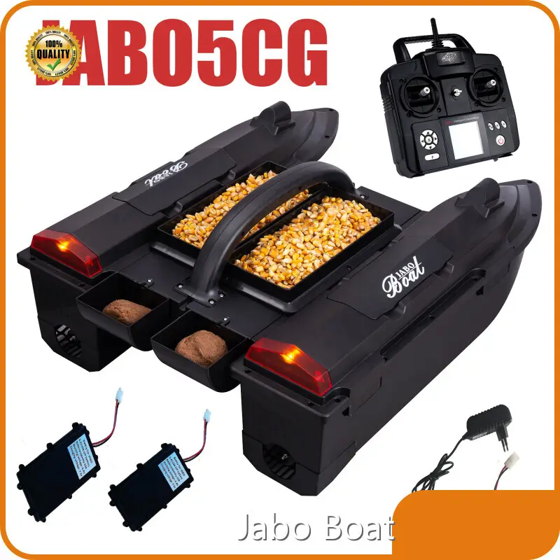 Remote Control Boat with Fishing Line Double 6.4V/10Ah Lithium Battery - - Jabo Boat 1
