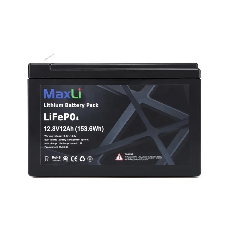 Caja de plástico Abs, paquete de batería LiFePO4 de 12V para reemplazo directo en baterías Sla de 12V, 7,2Ah, 12Ah, 20A, 40Ah, LiFePO4 1