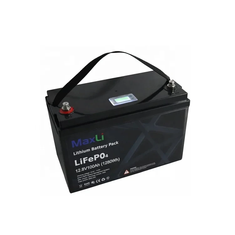 Rv/Yacht Solar LiFePO4 12V 100Ah Lithium Iron Phosphate Battery Pack With Lcd Display 1