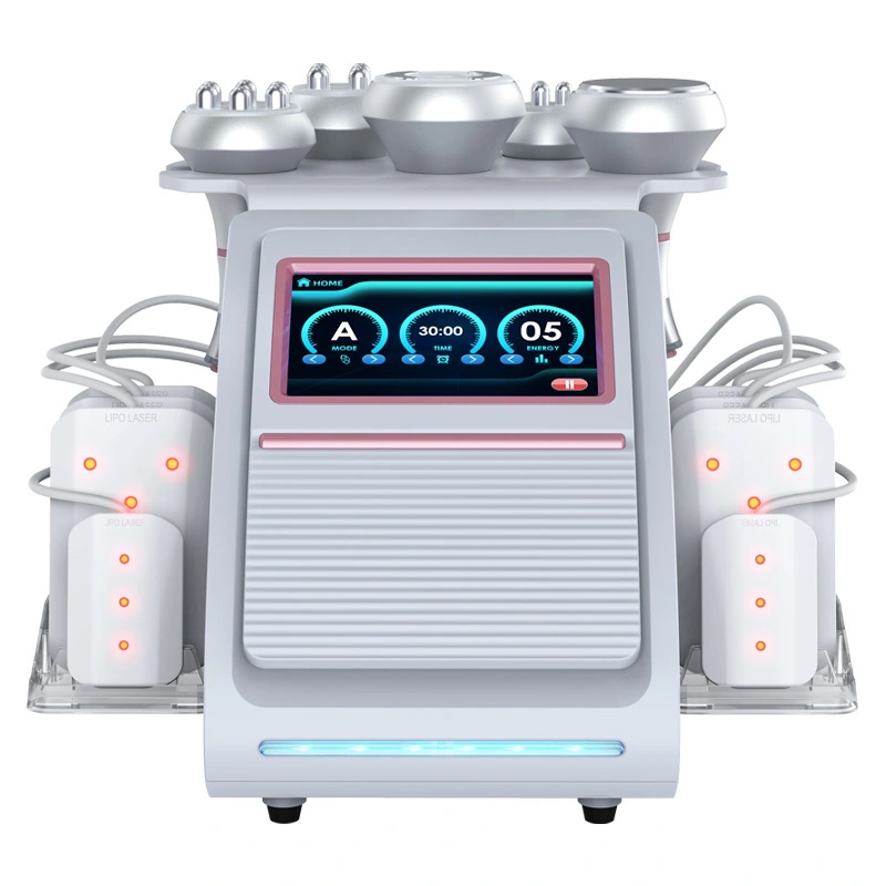 6 i 1 80K radiofrekvens kavitationsmaskine med lipolaserpuder Ultralyds kropsslankesystem Fedtforbrænding cellulite kropsmassager 1
