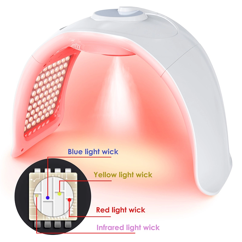 PDT 7 color anti-wrinkle led light therapy device with sprayer 1