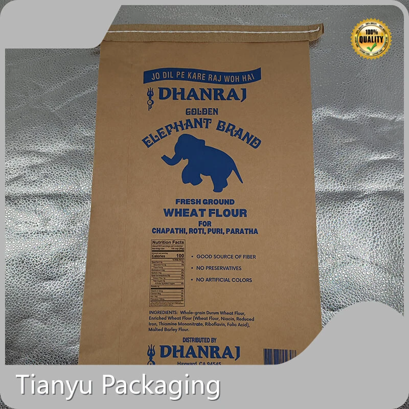 Tianyu Packaging Sewn Open Mouth Multiwall Paper Bags Factory 1
