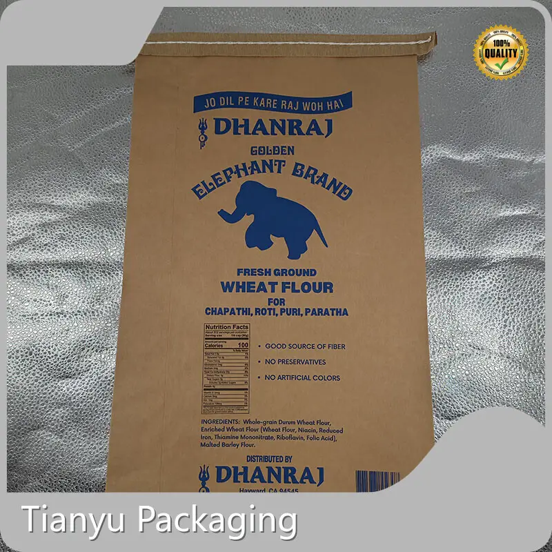 Tianyu Packaging Sewn Open Mouth Multiwall Paper Bags Factory 1