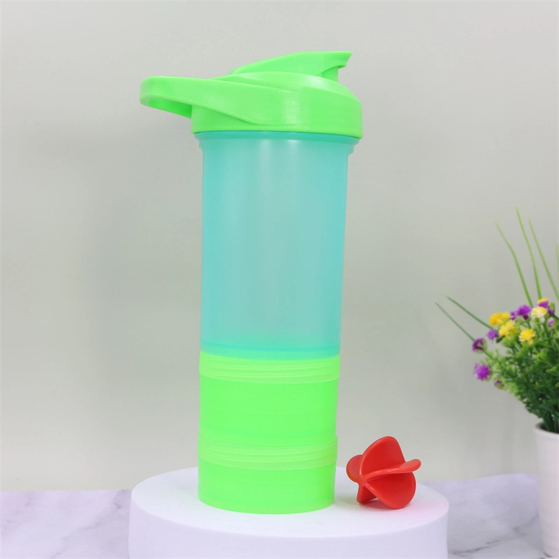 Nowości Shaker Bottle Własne logo Butelka na wodę Sporty gimnastyczne Protein 500ml Butelka z uchwytem 1