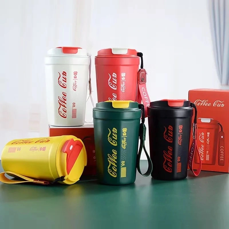 Tazza da caffè KingLine personalizzata per bottiglia d'acqua in acciaio inossidabile con cordino per il campeggio 1