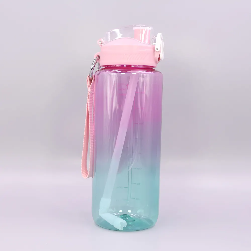 Kingline Plastic Water Bottle with Straw KL-7207 Plastic Water Bottle with Straw Supplier 3