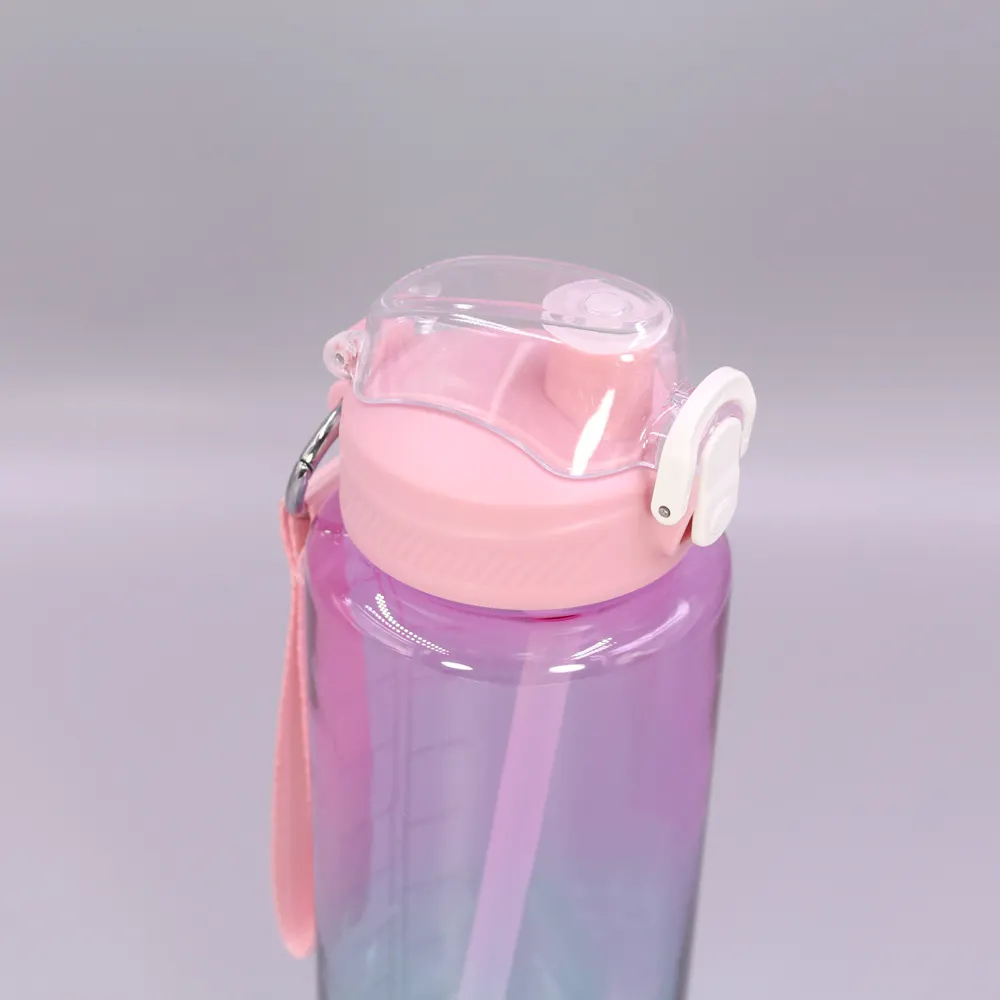 Kingline Plastic Water Bottle with Straw KL-7207 Plastic Water Bottle with Straw Supplier 5