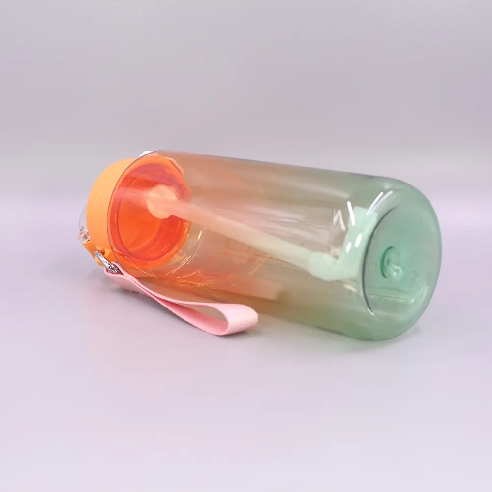 Kingline Plastic Water Bottle with Straw KL-7207 Plastic Water Bottle with Straw Supplier 9