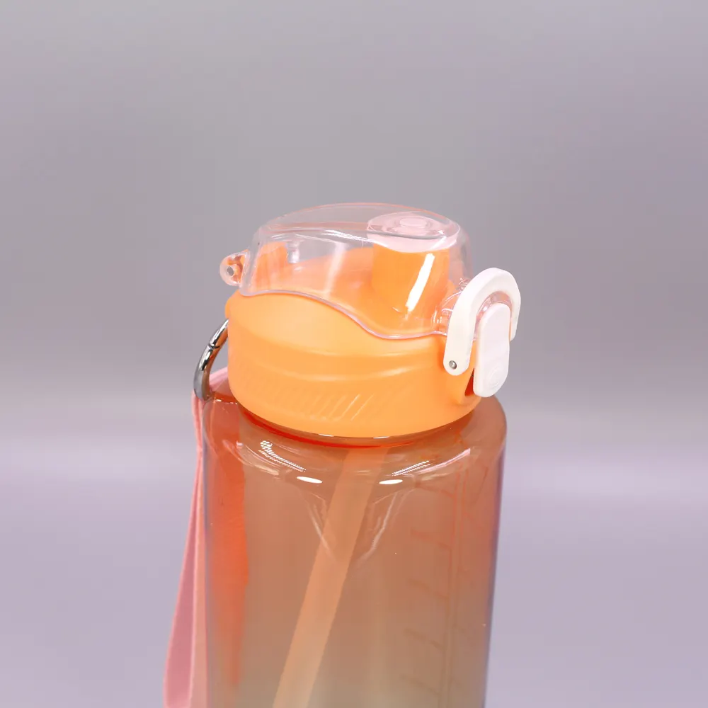 Kingline Plastic Water Bottle with Straw KL-7207 Plastic Water Bottle with Straw Supplier 11