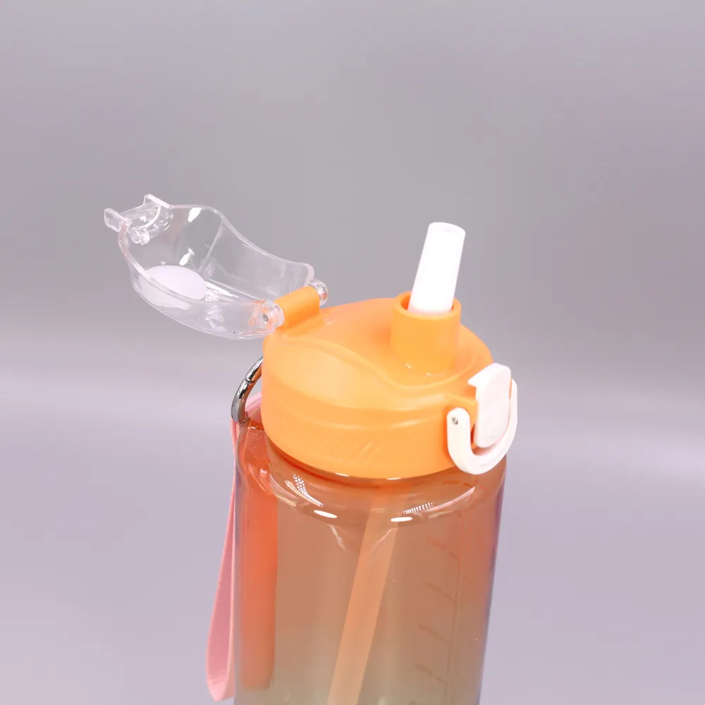 Kingline Plastic Water Bottle with Straw KL-7207 Plastic Water Bottle with Straw Supplier 12