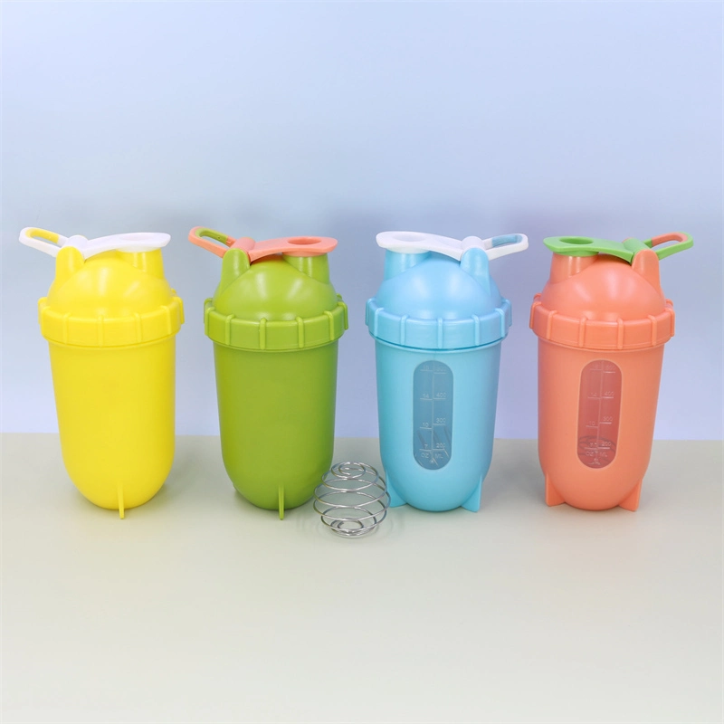 KingLine Nowy, kolorowy, plastikowy shaker do białek z uchwytem do podróży 1