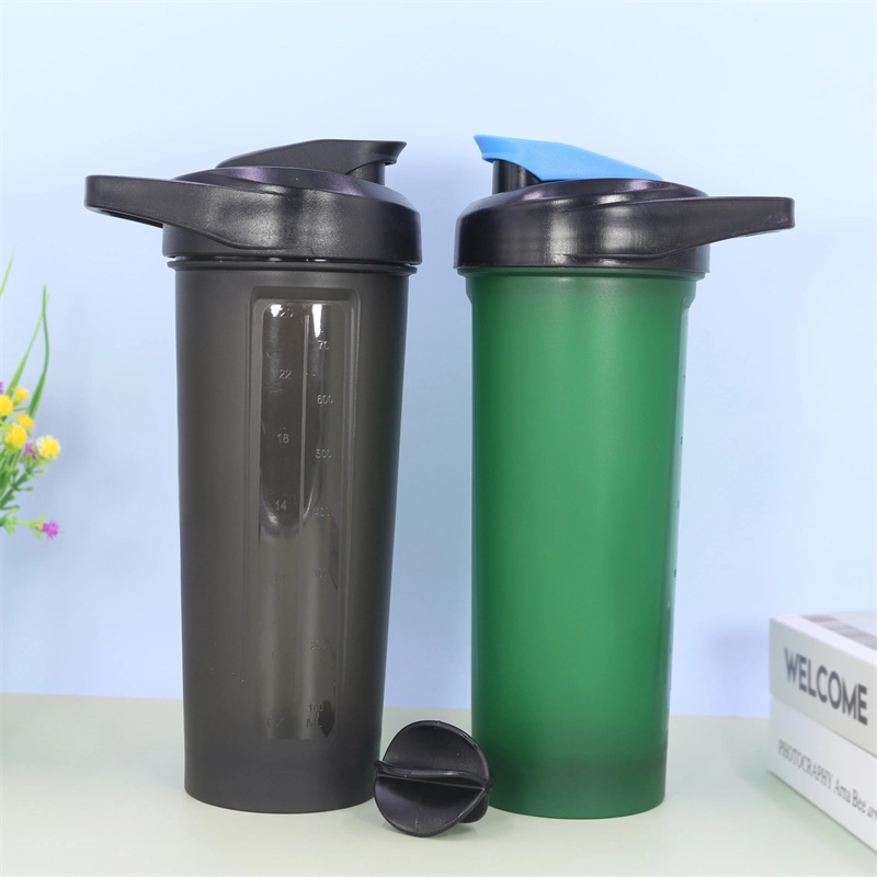 KingLine niestandardowa plastikowa butelka do shakera białkowego 700 ml z uchwytem do uprawiania sportu 1