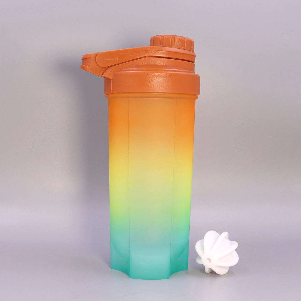 KingLine Novo design de garrafa shaker de proteína colorida personalizada com alça para fitness 1