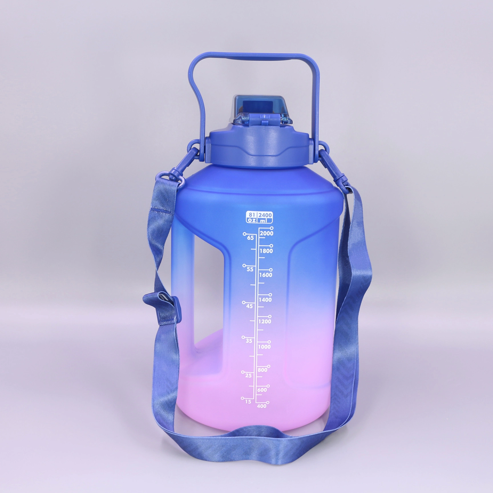 KingLine New colored sports water bottle with handle and straw for fitness 1