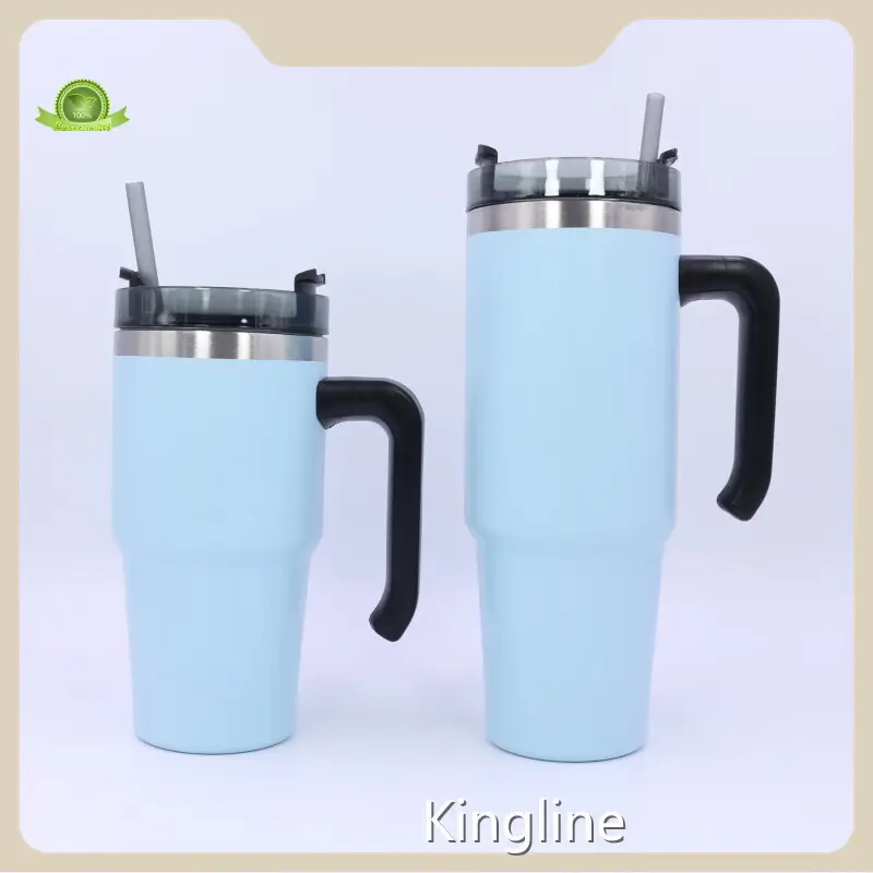 Kingline Insulated Tumbler with Straw Stainless Steel 304 Made in China 1