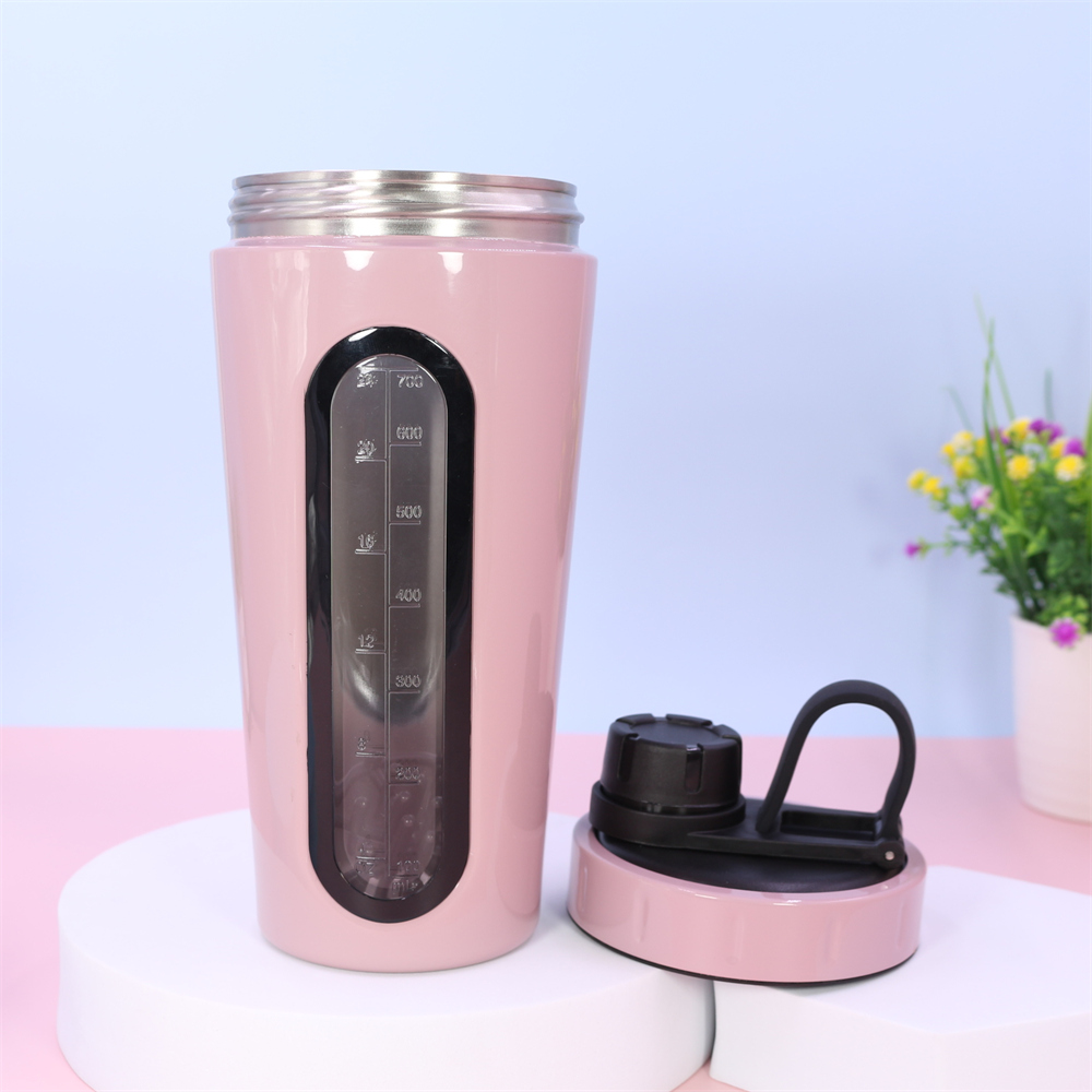 Shaker da 700 ml in acciaio inox con sfera miscelatrice - Shaker per proteine ​​a prova di perdite per allenamenti in palestra 11