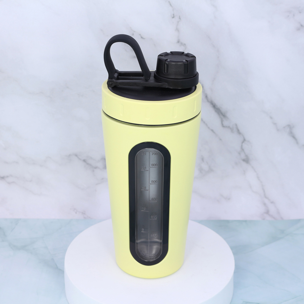 Shaker da 700 ml in acciaio inox con sfera miscelatrice - Shaker per proteine ​​a prova di perdite per allenamenti in palestra 12