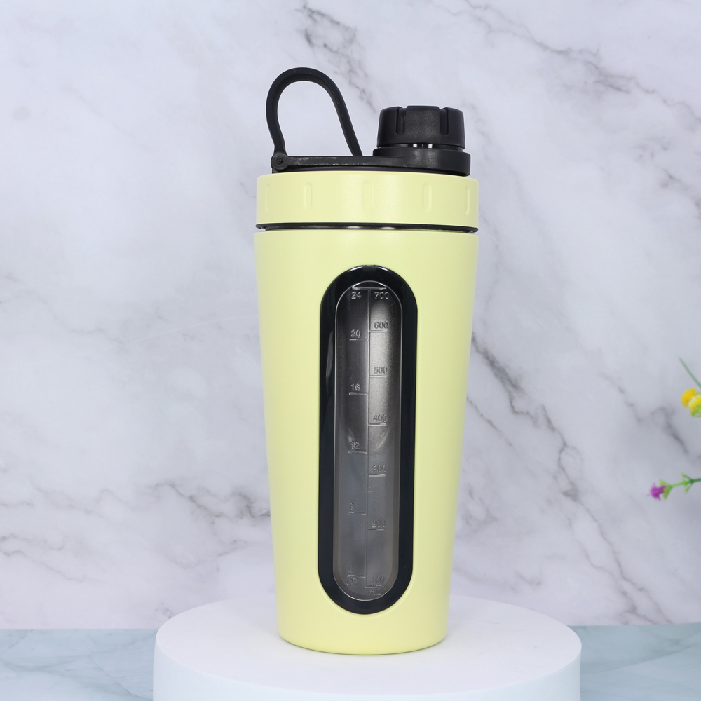 Shaker da 700 ml in acciaio inox con sfera miscelatrice - Shaker per proteine ​​a prova di perdite per allenamenti in palestra 14