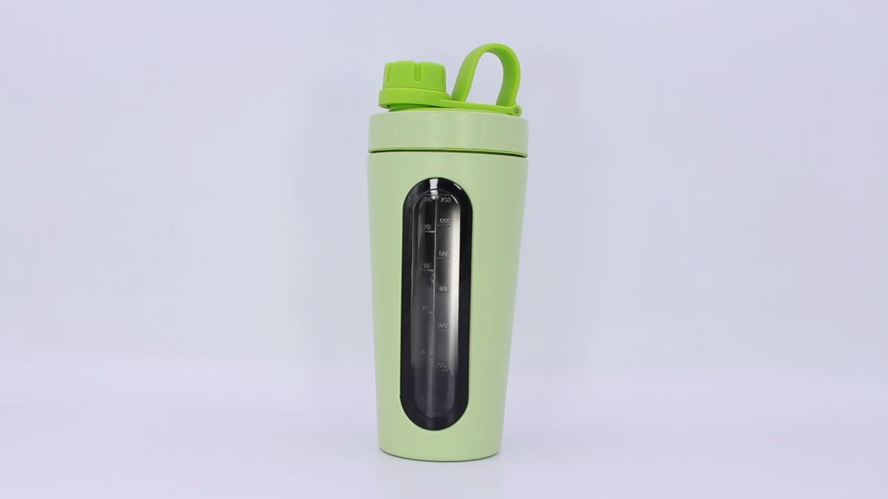 Shaker da 700 ml in acciaio inox con sfera miscelatrice - Shaker per proteine ​​a prova di perdite per allenamenti in palestra 1