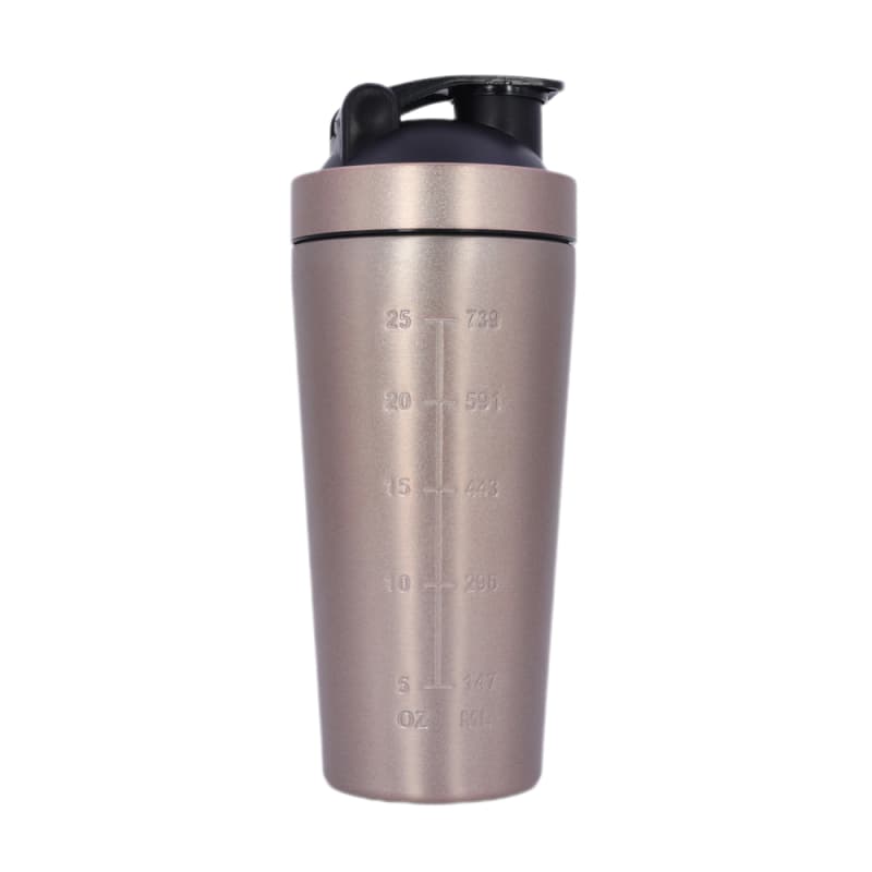 Shaker per proteine ​​in acciaio inox da 750 ml all'ingrosso - Shaker da palestra in acciaio inox 304 con logo personalizzato 1