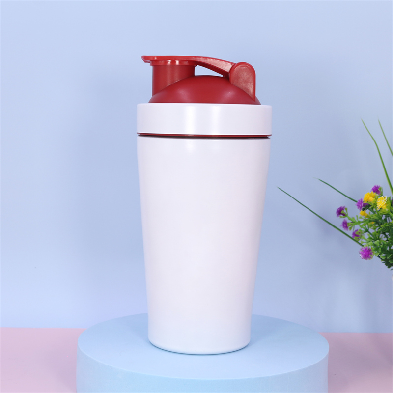 Shaker per proteine ​​in acciaio inox da 500 ml | Shaker da palestra in metallo SS304 a doppia parete con coperchio in PP per miscelare proteine ​​in polvere 19