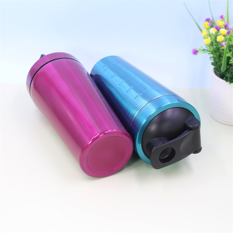 Shaker per proteine ​​da 750 ml in acciaio inox SS304 | Shaker in metallo con coperchio a scatto in PP per frullati proteici (vendita all'ingrosso) 7