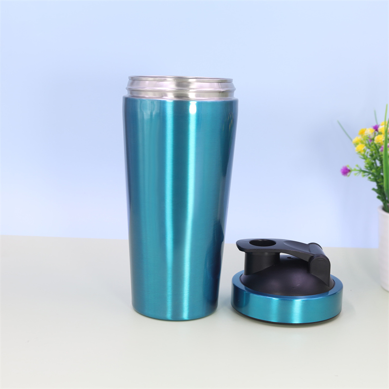 Shaker per proteine ​​da 750 ml in acciaio inox SS304 | Shaker in metallo con coperchio a scatto in PP per frullati proteici (vendita all'ingrosso) 15