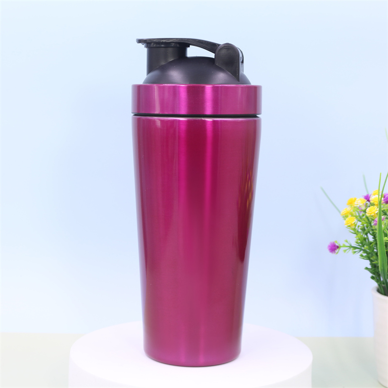 Shaker per proteine ​​da 750 ml in acciaio inox SS304 | Shaker in metallo con coperchio a scatto in PP per frullati proteici (vendita all'ingrosso) 17