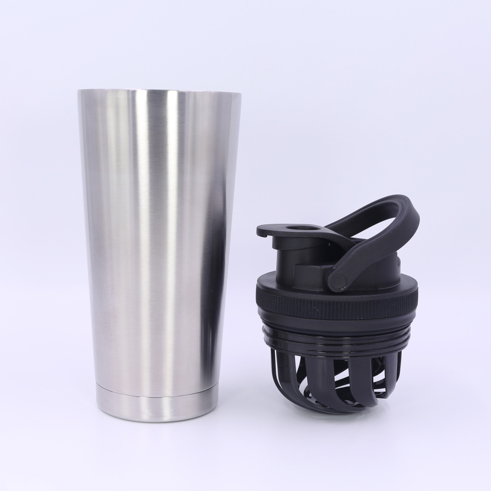 Nuovo shaker per proteine ​​a doppia parete in acciaio inossidabile dal design innovativo. 7
