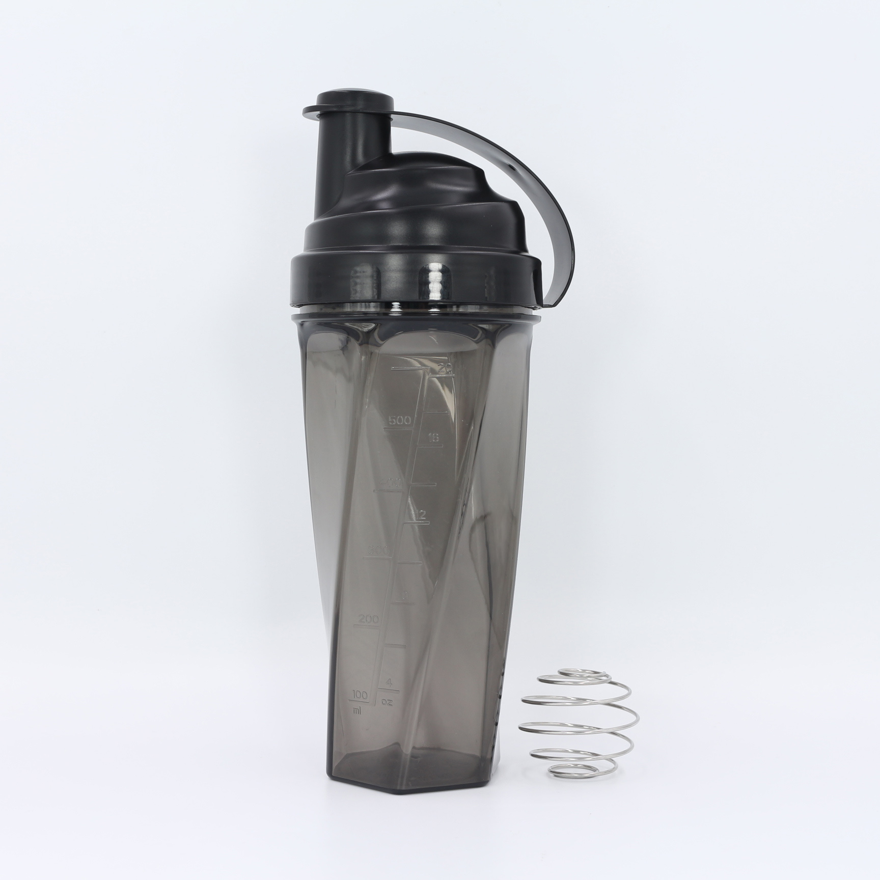 Nuovo design: borraccia shaker per proteine ​​da 700 ml, shaker personalizzato per palestra con sfera a molla in acciaio inossidabile. 5
