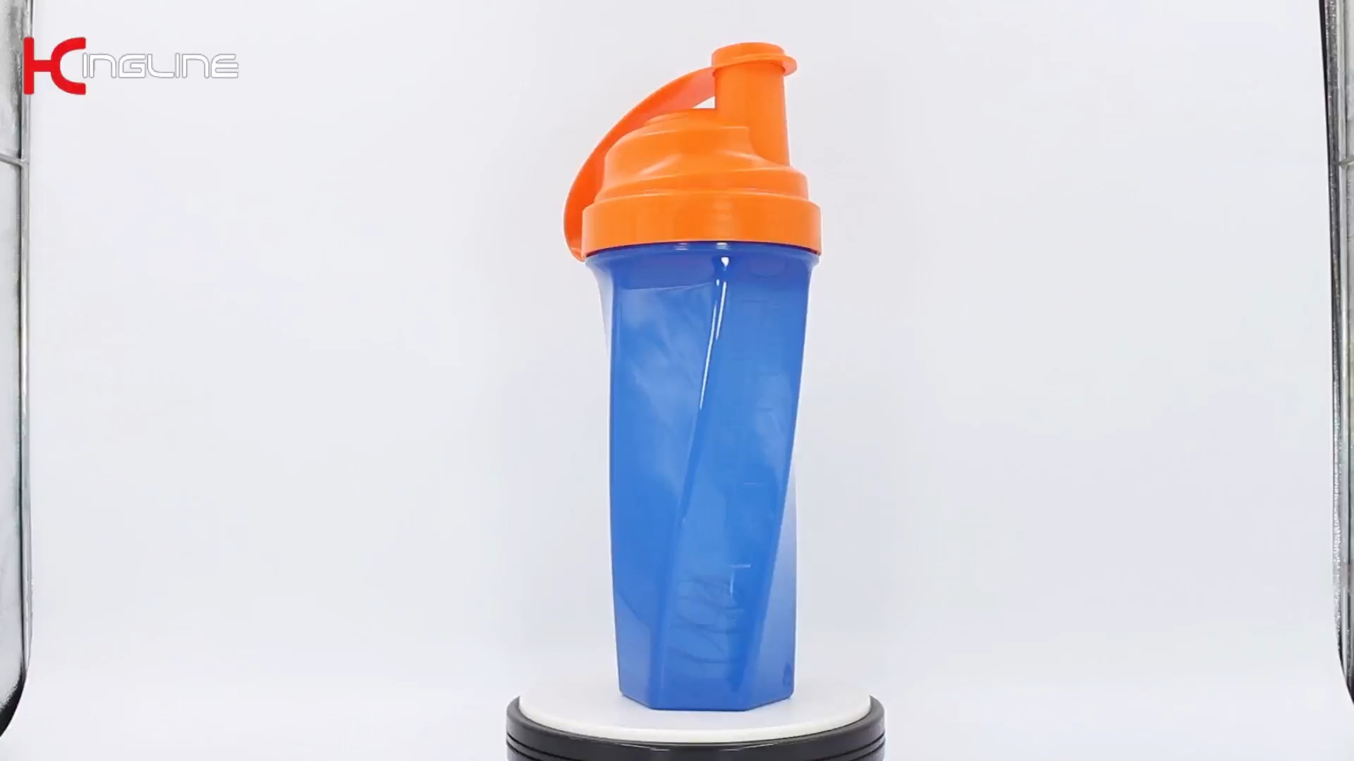 Nuovo design: borraccia shaker per proteine ​​da 700 ml, shaker personalizzato per palestra con sfera a molla in acciaio inossidabile. 1