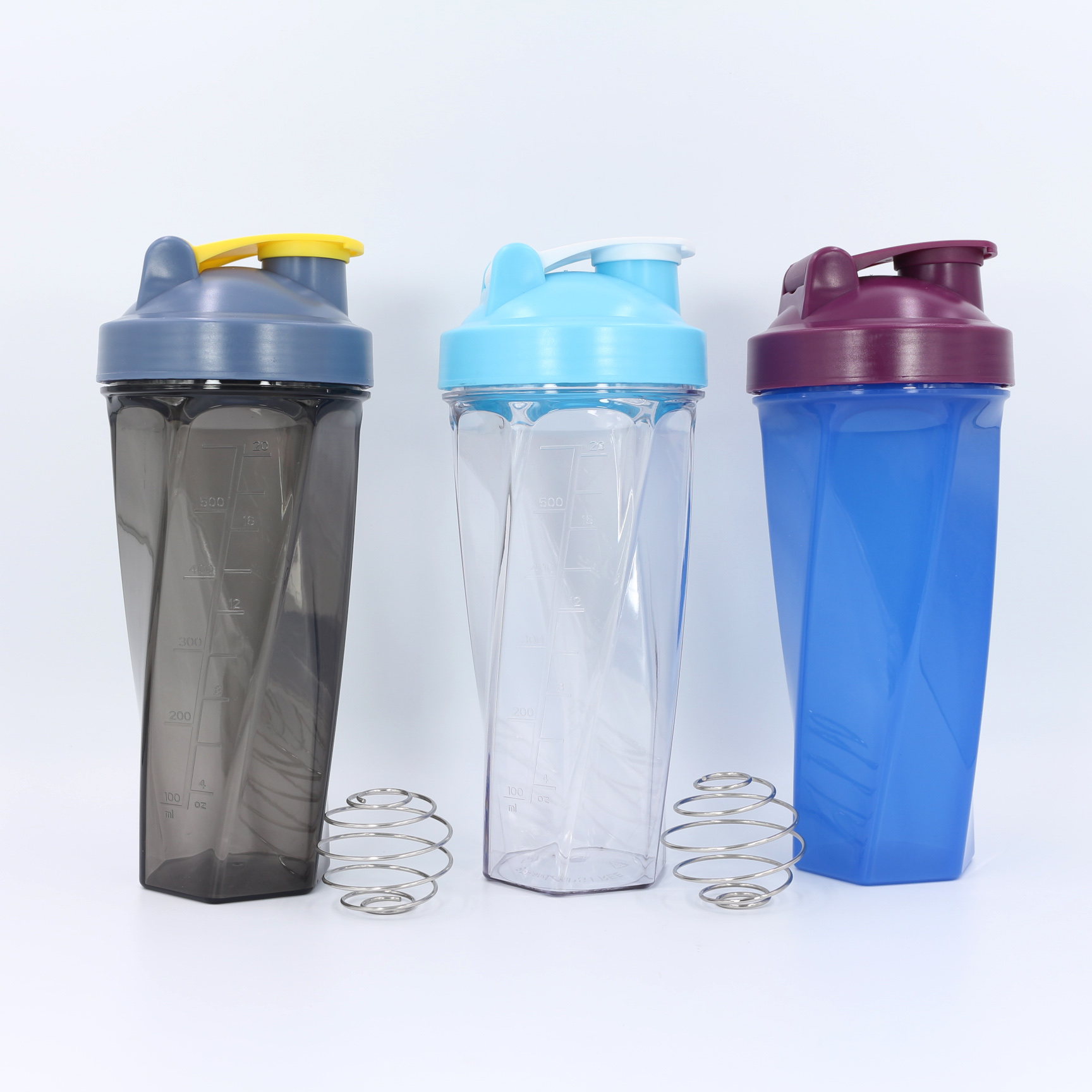 Nuovo design per shaker per proteine ​​da 700 ml con sfera miscelatrice in acciaio inox | Shaker da palestra all'ingrosso in Tritan e PP 3