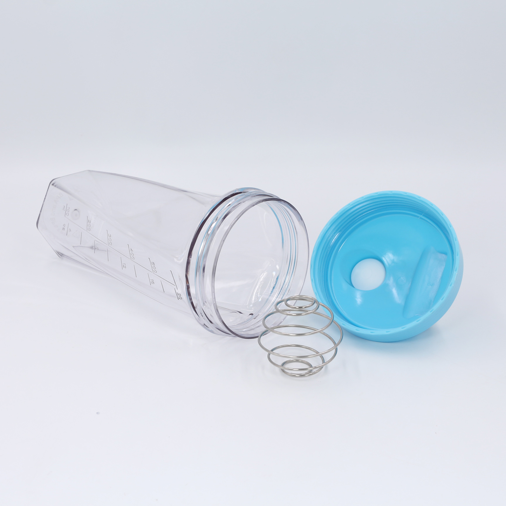 Nuovo design per shaker per proteine ​​da 700 ml con sfera miscelatrice in acciaio inox | Shaker da palestra all'ingrosso in Tritan e PP 12