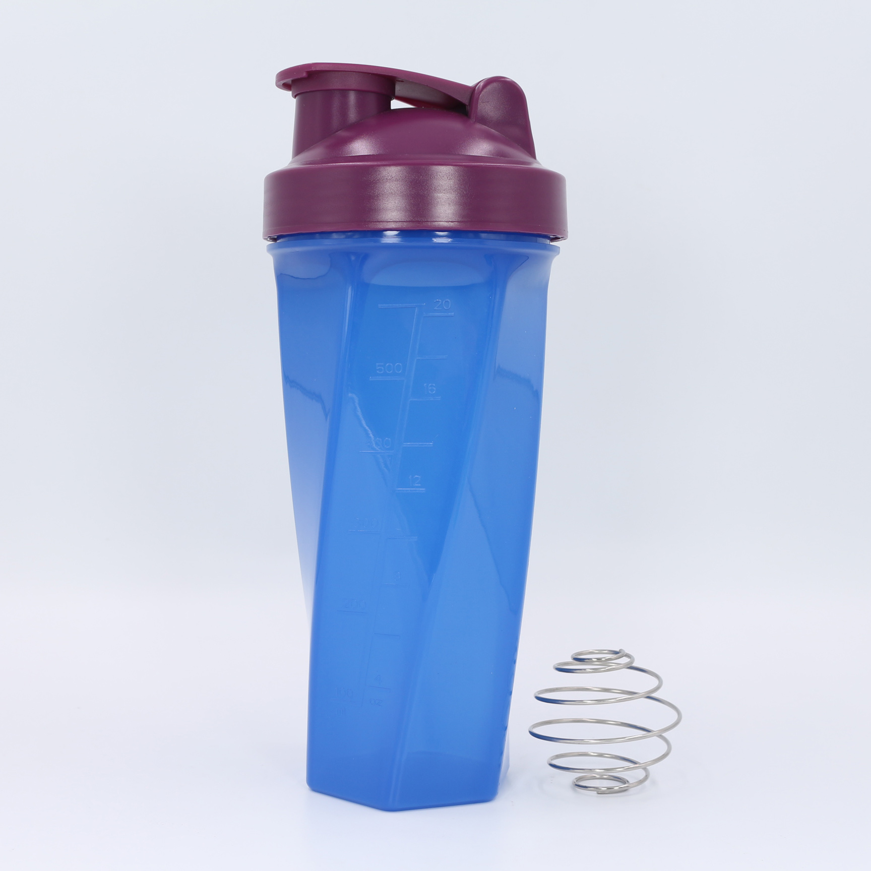 Nuovo design per shaker per proteine ​​da 700 ml con sfera miscelatrice in acciaio inox | Shaker da palestra all'ingrosso in Tritan e PP 13