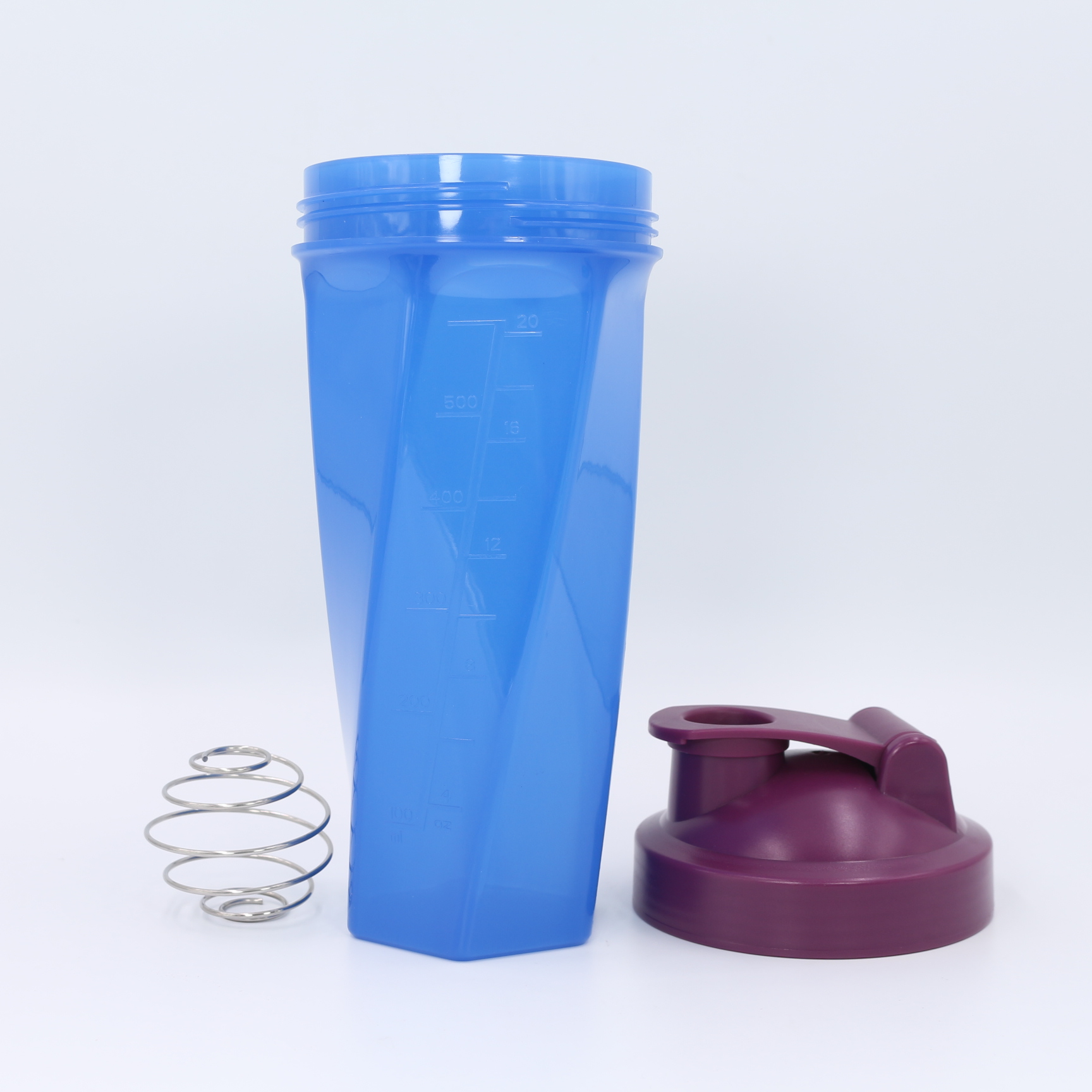 Nuovo design per shaker per proteine ​​da 700 ml con sfera miscelatrice in acciaio inox | Shaker da palestra all'ingrosso in Tritan e PP 17