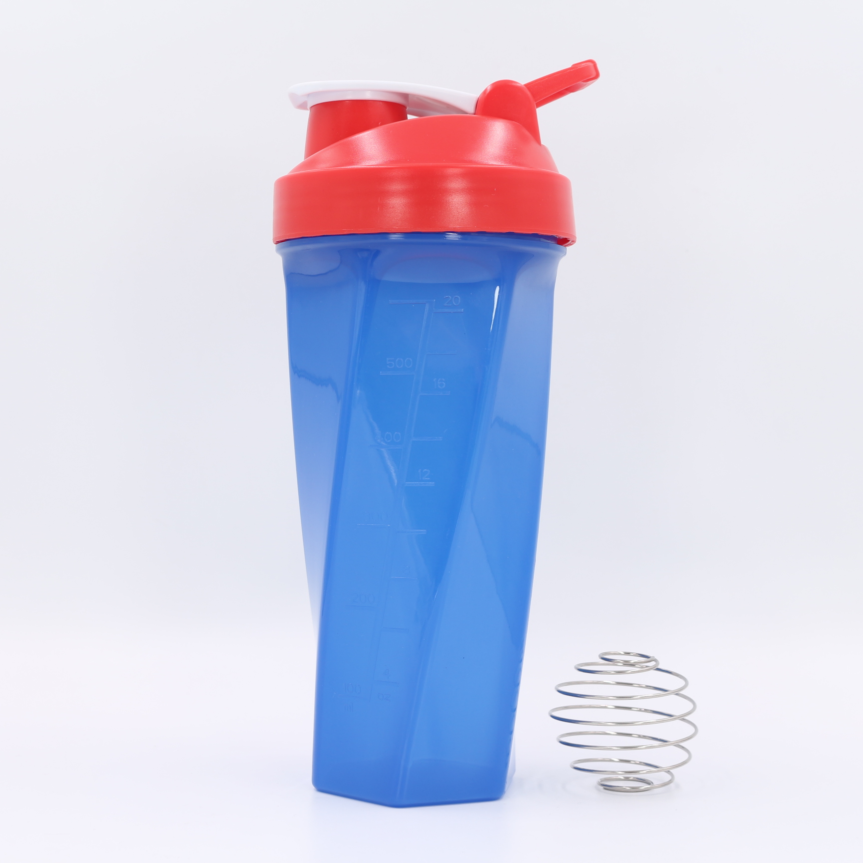 Nuovo shaker per proteine ​​geometrico da 700 ml con sfera miscelatrice in acciaio inox | Shaker personalizzato in Tritan e PP per palestra, vendita all'ingrosso 10
