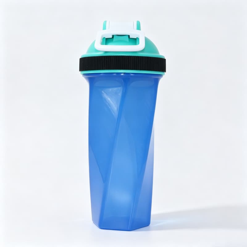 Nuovo shaker per proteine ​​geometrico da 700 ml all'ingrosso | Shaker da palestra in Tritan e PP con sfera miscelatrice in acciaio inossidabile 12