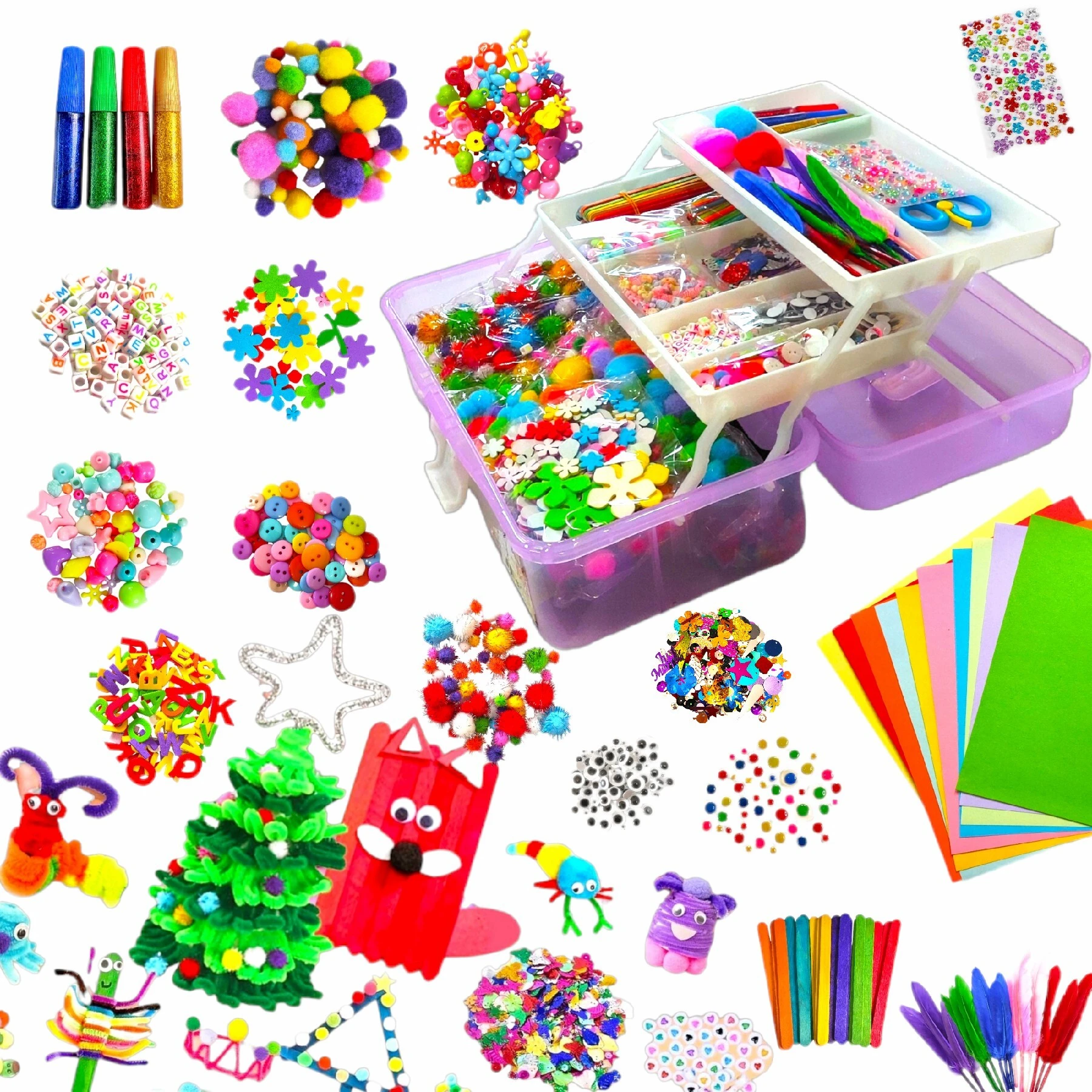 Kit de materiais de arte artesanal para jardim de infância escolar 1