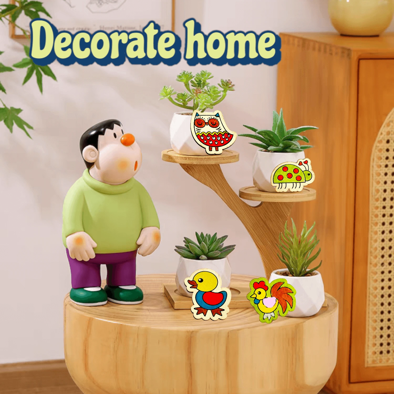 Unfinished Animal Wooden Cutouts Painting Kit for Kids 1