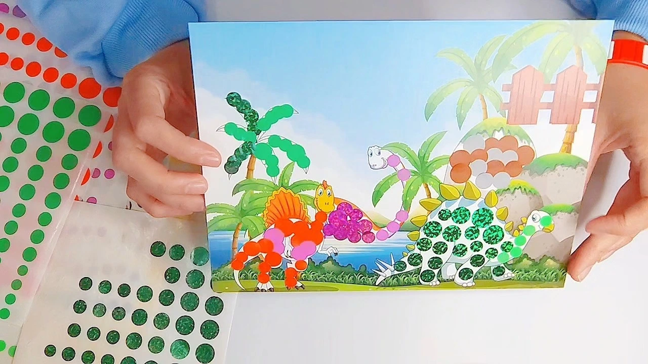 Suprimentos de artesanato para crianças com adesivos de pontos, atividades DIY para brinquedos de viagem e aniversário 1