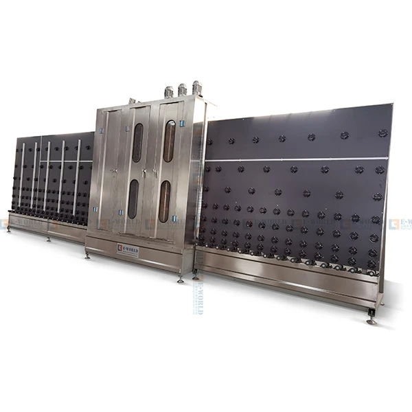 Factory price automatic vertical insulating glass washing and dry machine Eworld 1
