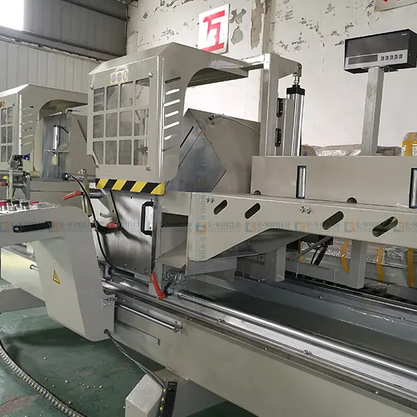 Eworld Aluminium Door Window Manufacturing Machine Aluminum Double Head Cutting Saw Aluminium Door Window Manufacturing MachineSupply 5