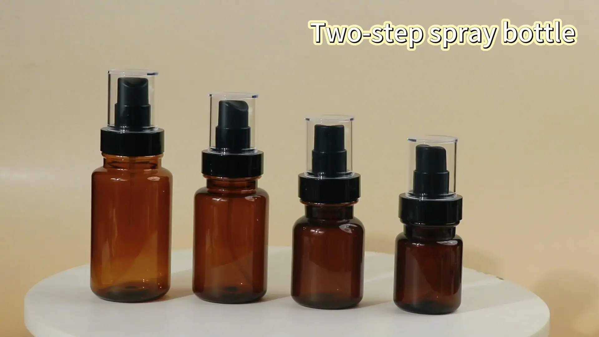 Two-step plastic spray bottles, suitable for the packaging of medicines and cosmetics 1