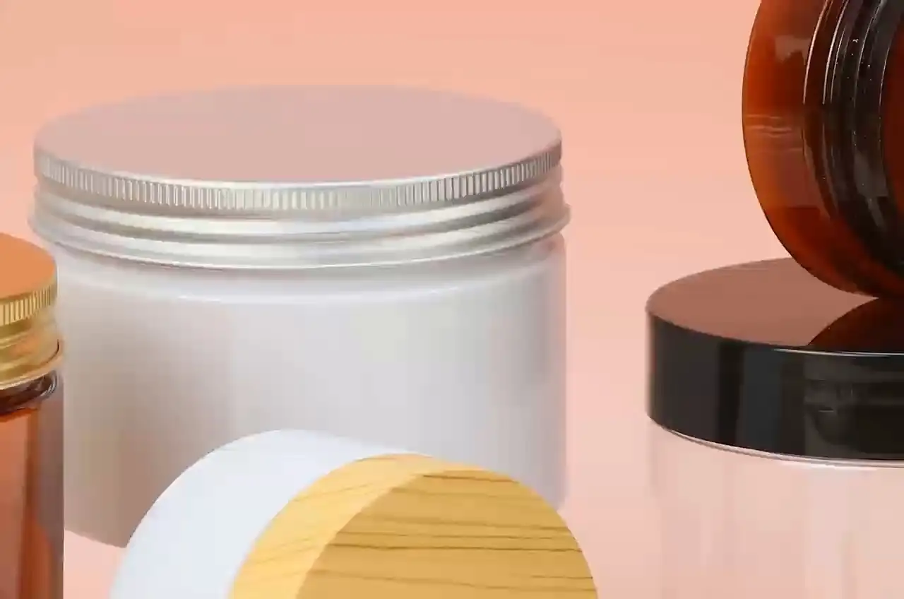 Wholesale food-grade PET wide-mouth transparent plastic cans, wide-mouth cosmetic packaging bottles with screw caps 1