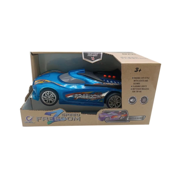 Speed freedom electric lights and music racing toy car for kids 1
