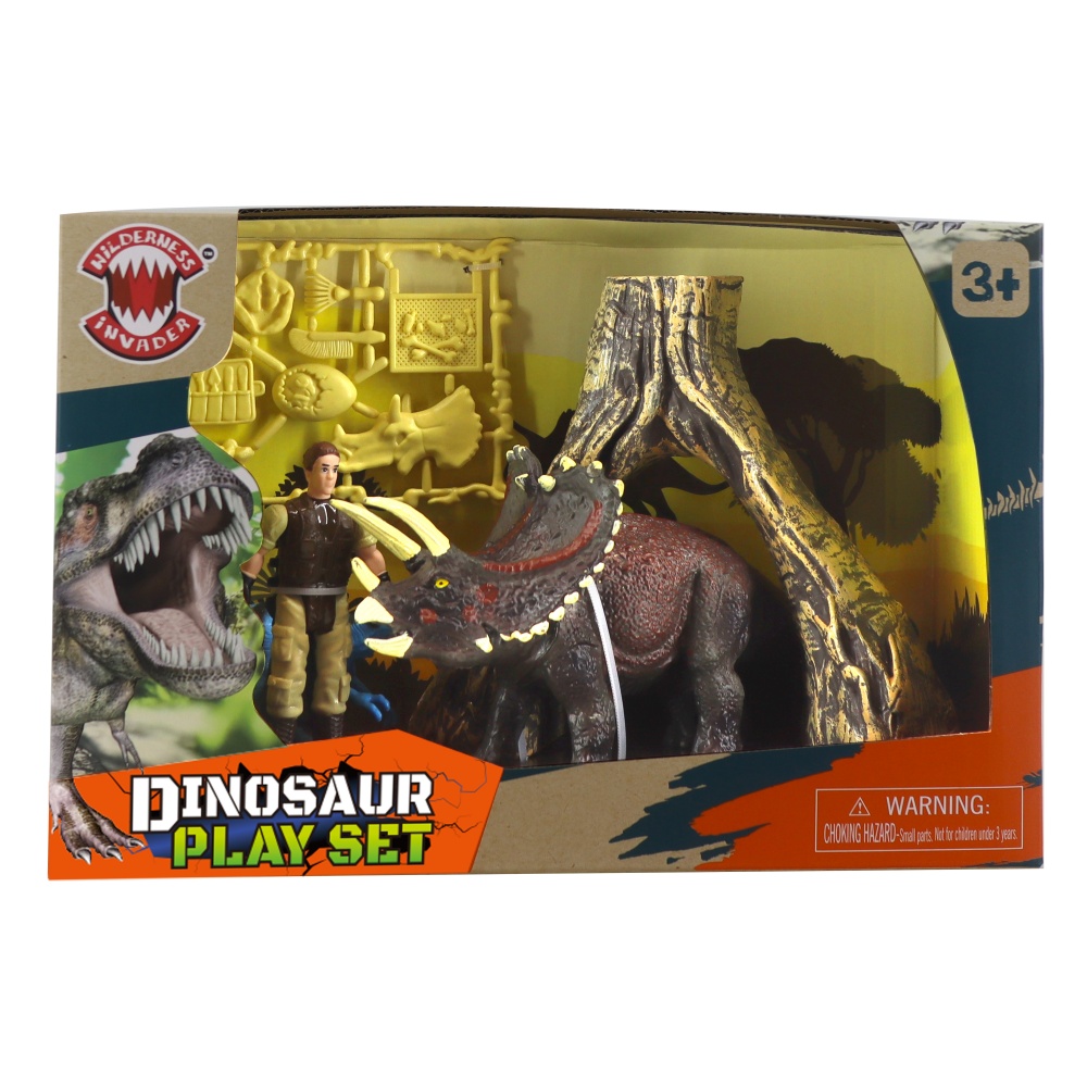 Conjunto de decoración de escritorio de cueva de árbol de dinosaurio 1