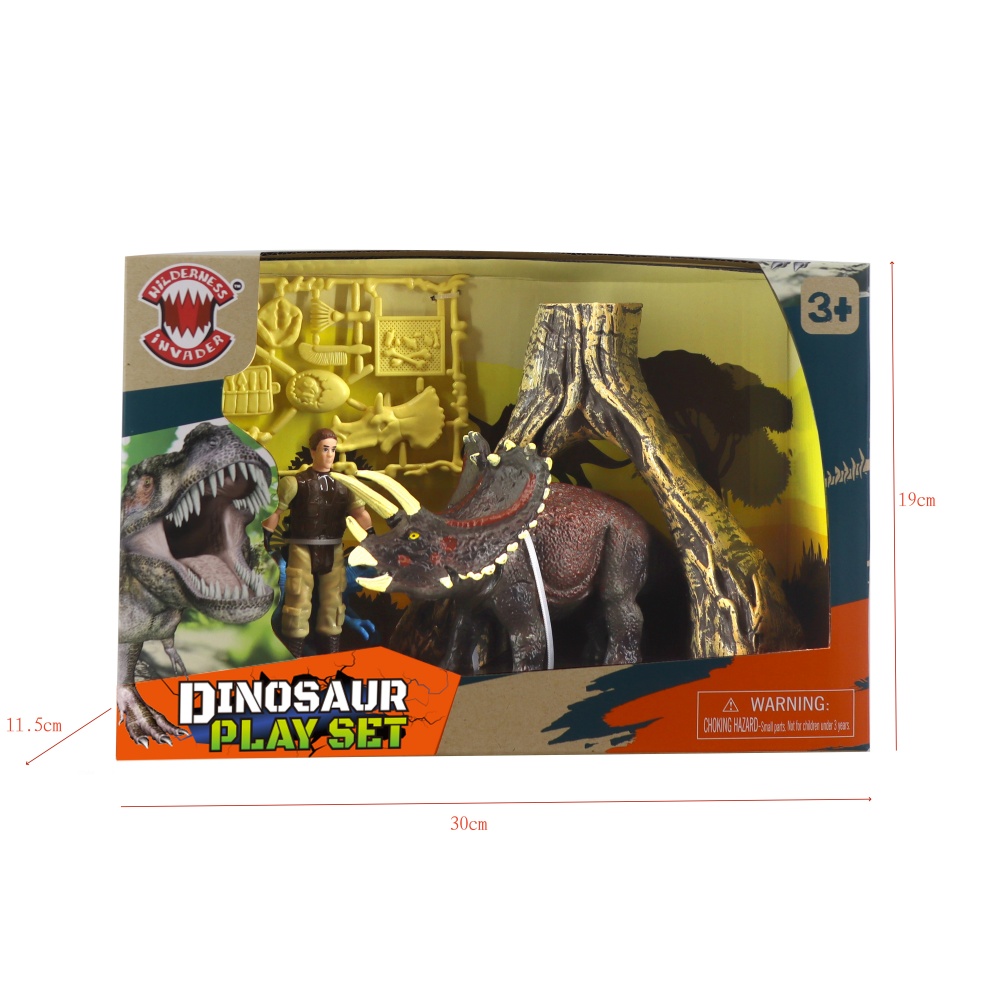 Conjunto de decoración de escritorio de cueva de árbol de dinosaurio 2