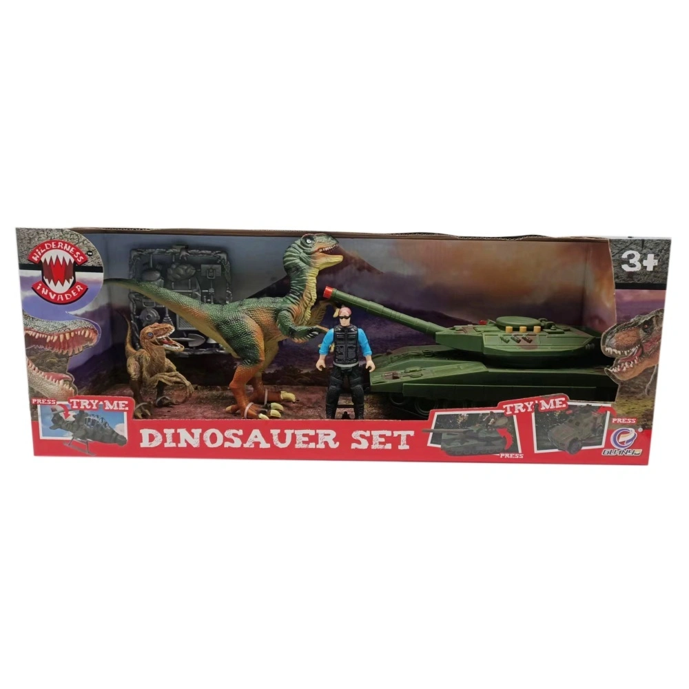 Dinosaurio con tanque, sonido y luz, regalo de crecimiento, juego de juguetes de plástico 1