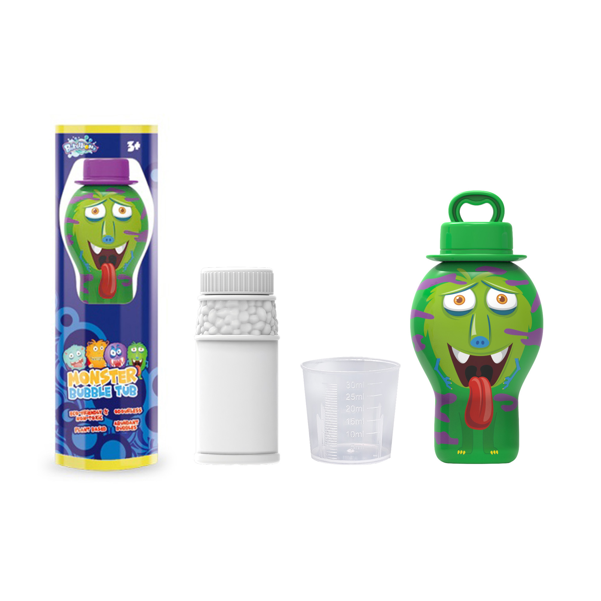 La botella vacía popular de la burbuja del monstruo 30ml combinó los juguetes líquidos de la burbuja a prueba de derrames 60ml 1
