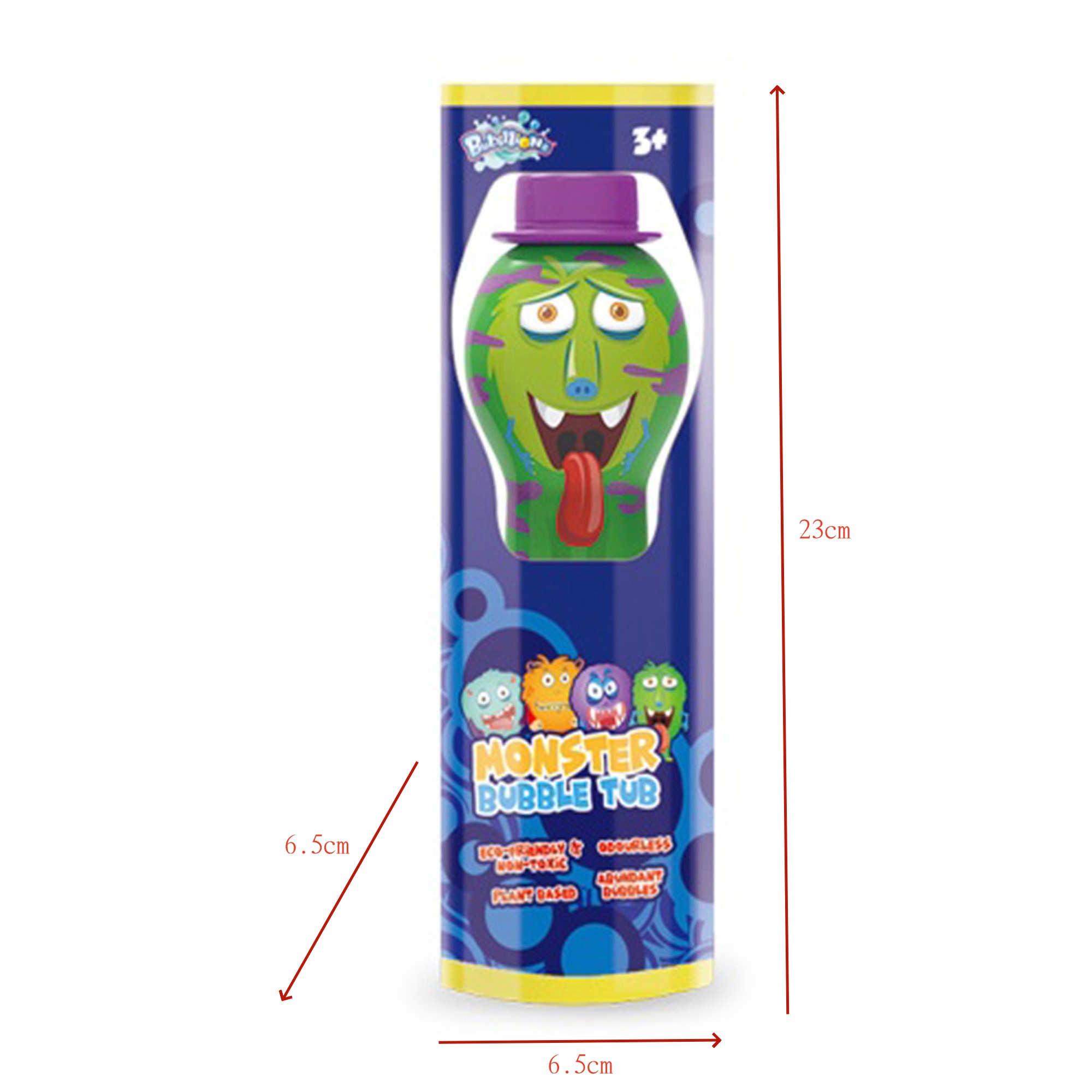 La botella vacía popular de la burbuja del monstruo 30ml combinó los juguetes líquidos de la burbuja a prueba de derrames 60ml 4